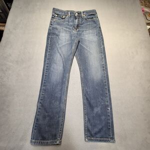 Levis 522 Jeans Mens 30x28 Blue Denim Slim Tapered Distressed Denim Stretch